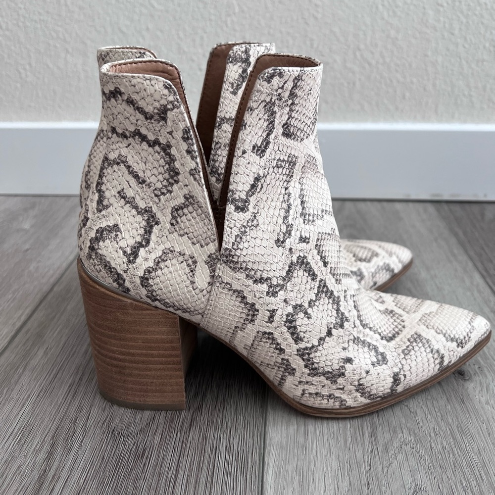 Vince Camuto Snakeskin Booties